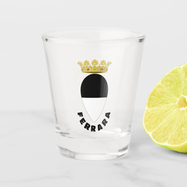 Copo De Shot Casaco de Armas de Ferrara, ITÁLIA (Frente)