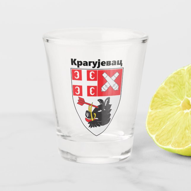 Copo De Shot Casaco de Armas de Kragujevac, Sérvia (Frente)