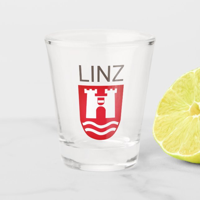 Copo De Shot Casaco de Armas de Linz, ÁUSTRIA (Frente)