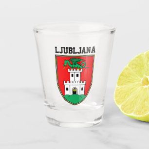 Copo De Shot Casaco de armas de Liubliana - ESLOVÊNIA