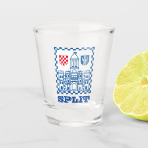 Copo De Shot Casaco de armas de Split, Croácia