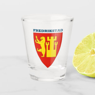 Copo De Shot Casaco de Braços de Fredrikstad, Noruega Shot Glas