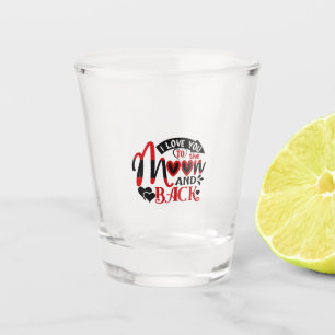 Copo De Shot Casal Art I Love You To Moon