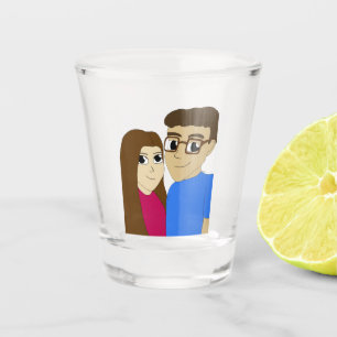 Copo De Shot Casal Chibi