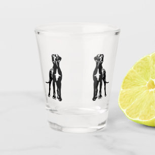 Copo De Shot Casal de Great Dane