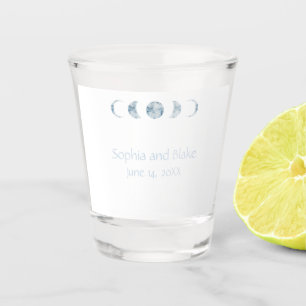 Copo De Shot Casamento Celestial de Lua Minimalista