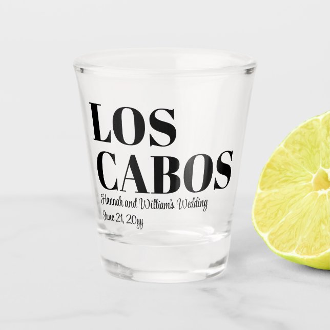 Copo De Shot Casamento de Destino Personalizado Bem-vindo a Los (Frente)