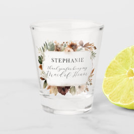 Copo De Shot Casamento de Folhagem de outono de madrinha de cas