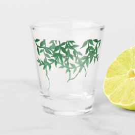 Copo De Shot Casamento de Folhas Botânicas Rusticas