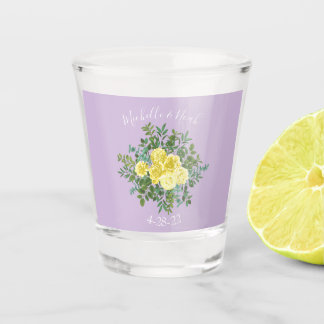Copo De Shot Casamento de primavera Elegante de Vintage Amarelo