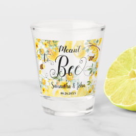 Copo De Shot Casamento Floral Amarelo das Abelhas de Mel Bonito