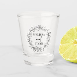 Copo De Shot Casamento Minimalista Minimalista de Branch e Leaf