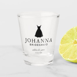 Copo De Shot Casamento Personalizado por Bridesmaid de Vestido