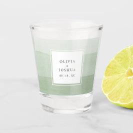 Copo De Shot Casamento por Aquarela Verde