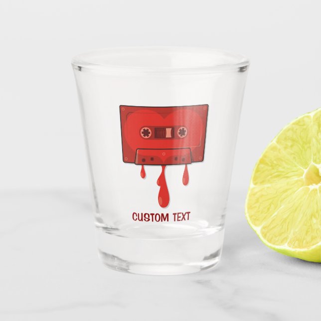 Copo De Shot Cassete Red Heart (Frente)