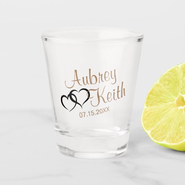 Copo De Shot Castanho de chocolate pastel (Frente)