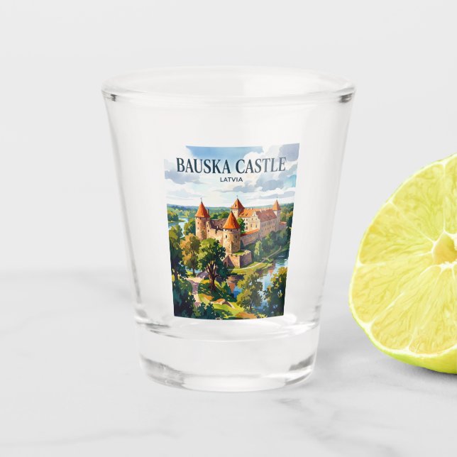 Copo De Shot Castelo de Bauska Letônia (Frente)