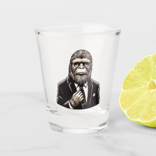 Copo De Shot Cavalheiro Sasquatch - Pé Grande Engraçado