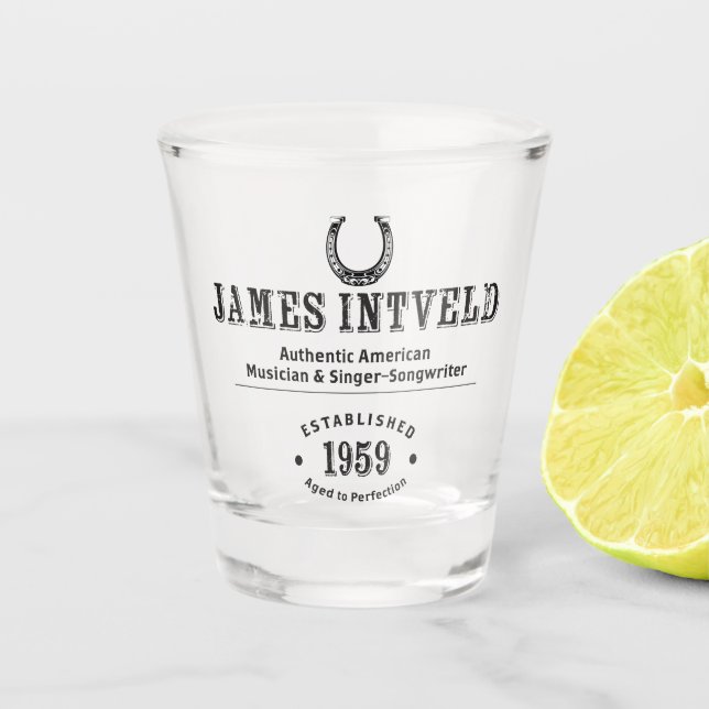 Copo de Shot Cavalo de Ferradura James Intveld (Frente)