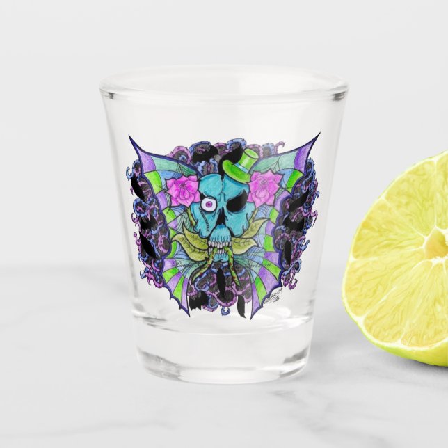 Copo de Shot Caveira Alada Psyko-Daizie (Frente)