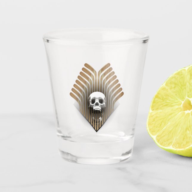 Copo De Shot Caveira e palitos de hóquei (Frente)