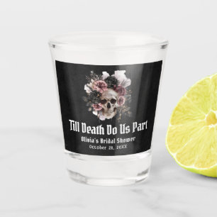 Copo De Shot Caveira Floral Até Morte Nos Fazer Parte Do Chá de
