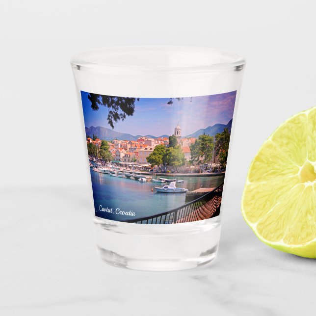 Copo De Shot Cavtat, vista croata da cidade (Frente)