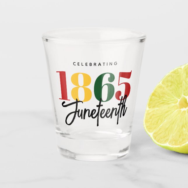 Copo De Shot Celebração da História Negra da Liberdade em 1865 (Frente)
