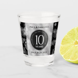 Copo De Shot Celebração do Aniversário de Casamento de 10 Tin