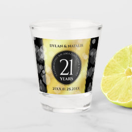 Copo De Shot Celebração do Aniversário de Casamento de Brass da