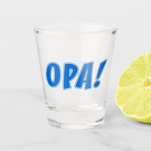 Copo De Shot Celebração do grego de Opa