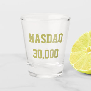 Copo De Shot Celebração do NASDAQ 30000 no Mercado de Ações