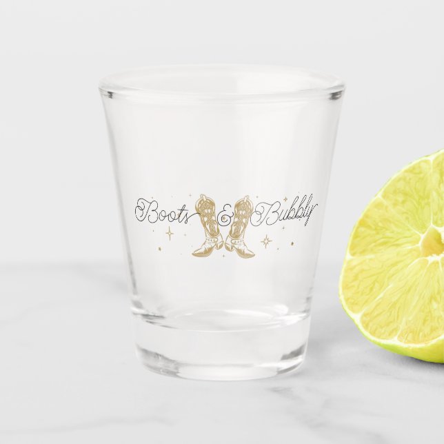 Copo De Shot Chá de Noiva com Brindes e Bolhas (Frente)