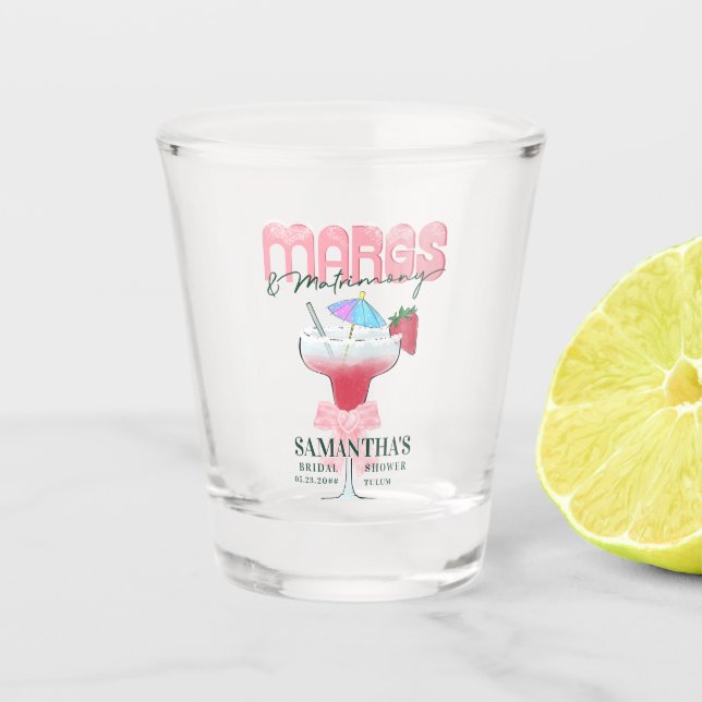 Copo De Shot Chá de Noiva com Tequila Margs Matrimony Despedida (Frente)