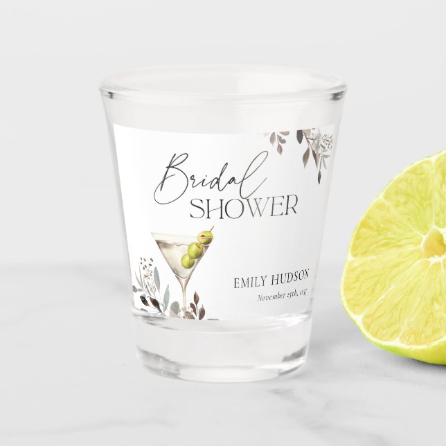 Copo De Shot Chá de Noiva de Coquetel Dirty Martini (Frente)