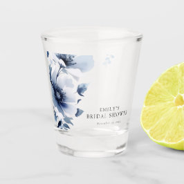 Copo De Shot Chá de Noiva Floral Azul Marinho