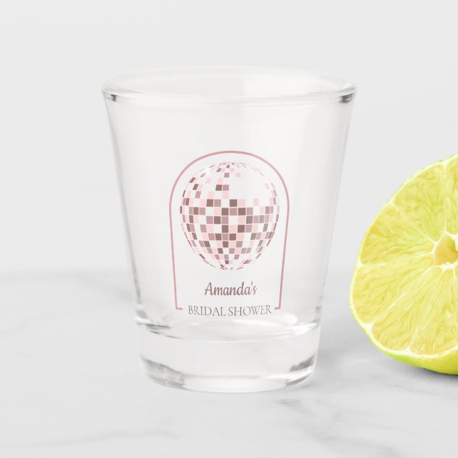 Copo De Shot Chá de Noiva Pink Disco Boogie (Frente)
