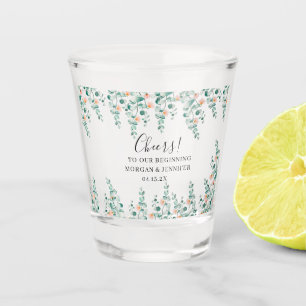 Copo De Shot Chá de panela Floral Laranja