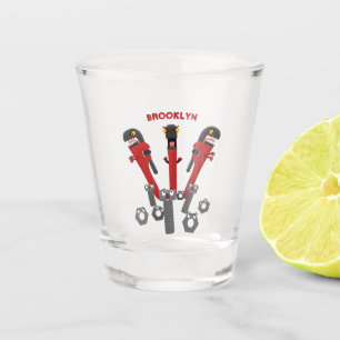 Copo De Shot Chave inglesa engraçada monstros ferramentas humor