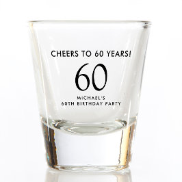 Copo De Shot Cheers to 60 Years 60th Birthday Party