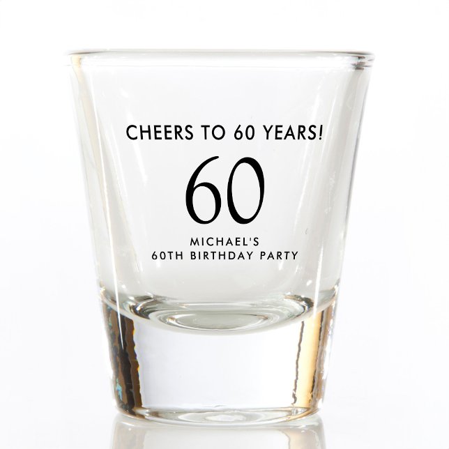 Copo De Shot Cheers to 60 Years 60th Birthday Party (Criador carregado)