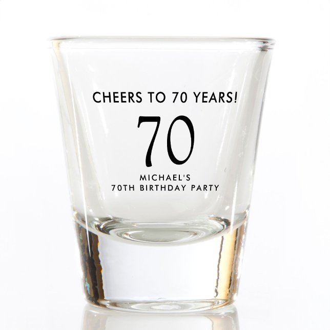 Copo De Shot Cheers to 70 Years 70th Birthday Party (Criador carregado)