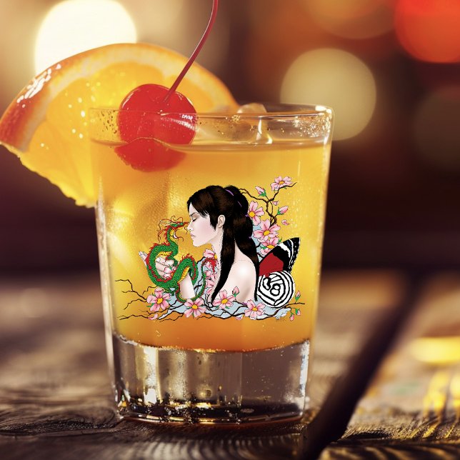 Copo De Shot Cherry Blossoms Fairy Dragon Amizade (Criador carregado)