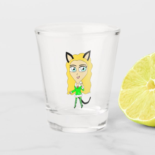 Copo De Shot Chibi de Natal (Frente)