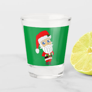 Copo De Shot Chibi santa claus de vidro