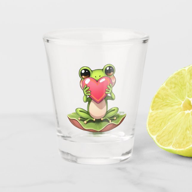 Copo De Shot Chibi Toad in Pink and Green (Frente)
