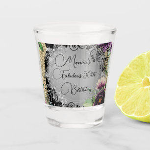 Copo De Shot Chic Elegant Fabuloso 50º aniversário personalizad