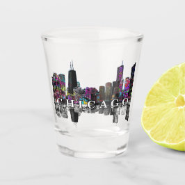 Copo De Shot Chicago Illinois em grafite Shot Glass