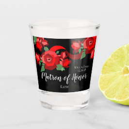COPO DE SHOT CHIQUE & STYLISH_MODERN FLORL VERMELHO