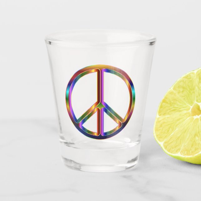 Copo De Shot Chrome Peace Sign (Frente)